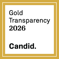 A square gold‑and‑white seal with a thick gold border. The text inside reads, “Gold Transparency 2026” with “Candid.” displayed at the bottom.